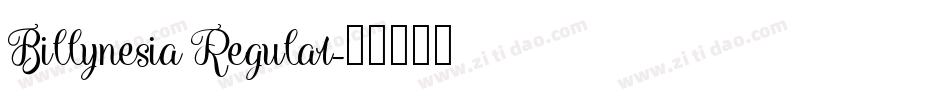 Billynesia Regular字体转换